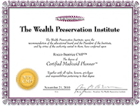 CMP Certified Medicaid Planner designation from the Wealth Preservation Institute: Rocco Beatrice