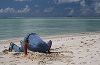 Person with Head in Sand Illustration for asset protection with joint tenancy, tenancy in common, tenancy in entirety &…