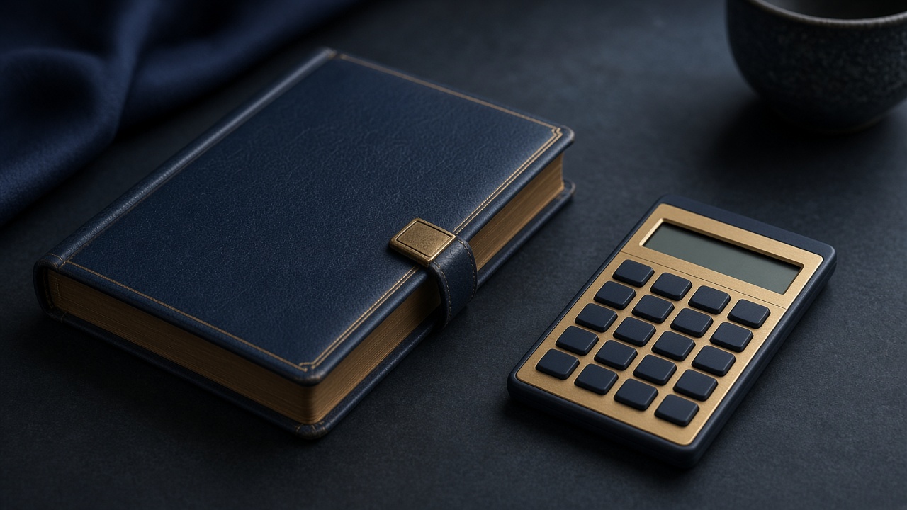 Ledger and calculator on a desk symbolizing growth mutual funds