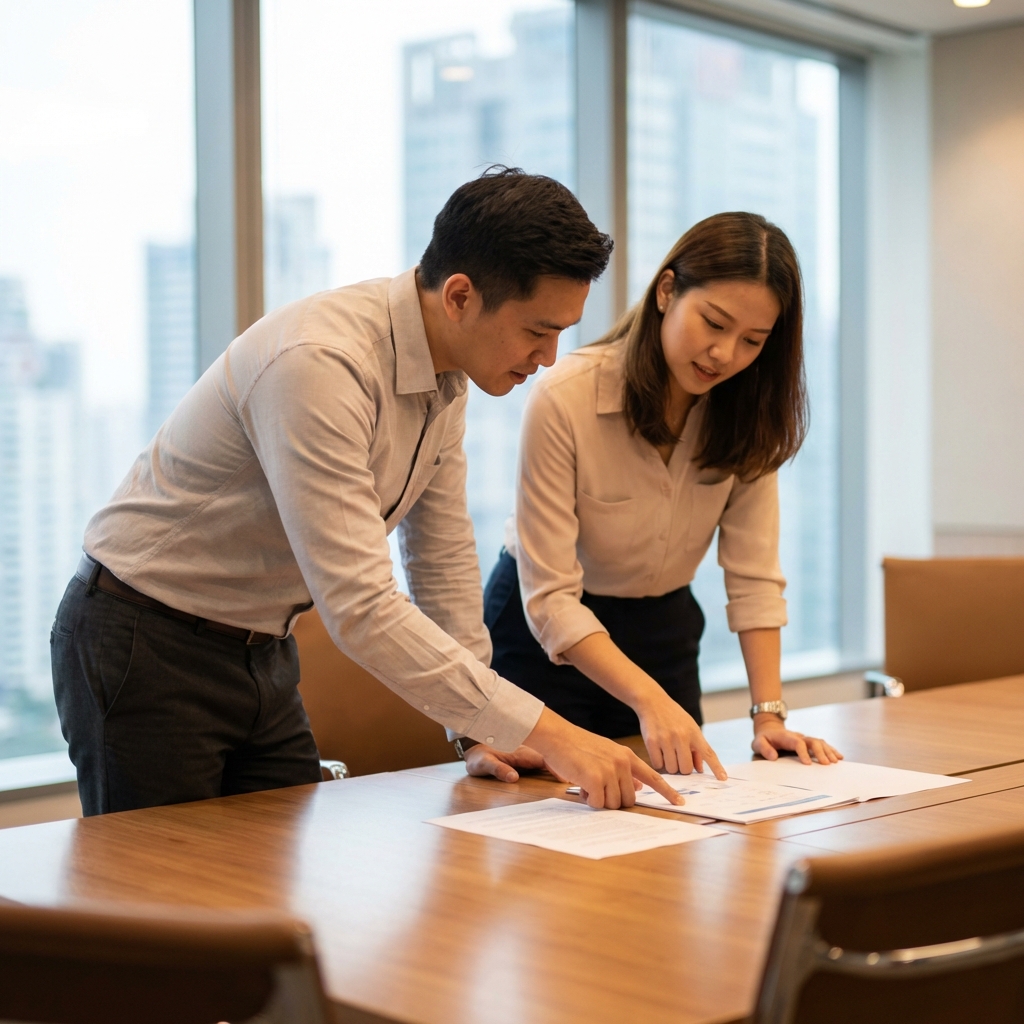 An estate planning attorney explaining irrevocable trust distribution standards to a high-net-worth client reviewing HEMS and discretionary trust options